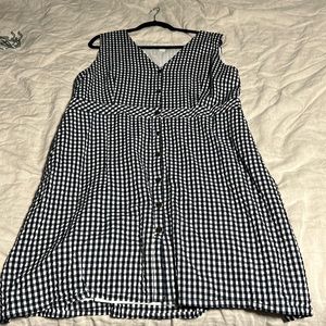 J.Crew blue gingham button down dress.